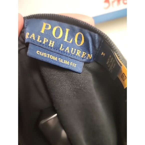 Polo Ralph Lauren Shirt Womens Med Black Pony Logo V Neck Casual Preppy Ladies - Picture 5 of 7